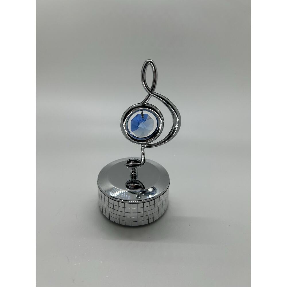 Crystocraft - Music note Silver Ornament Strass Swarovski Crystal Elements